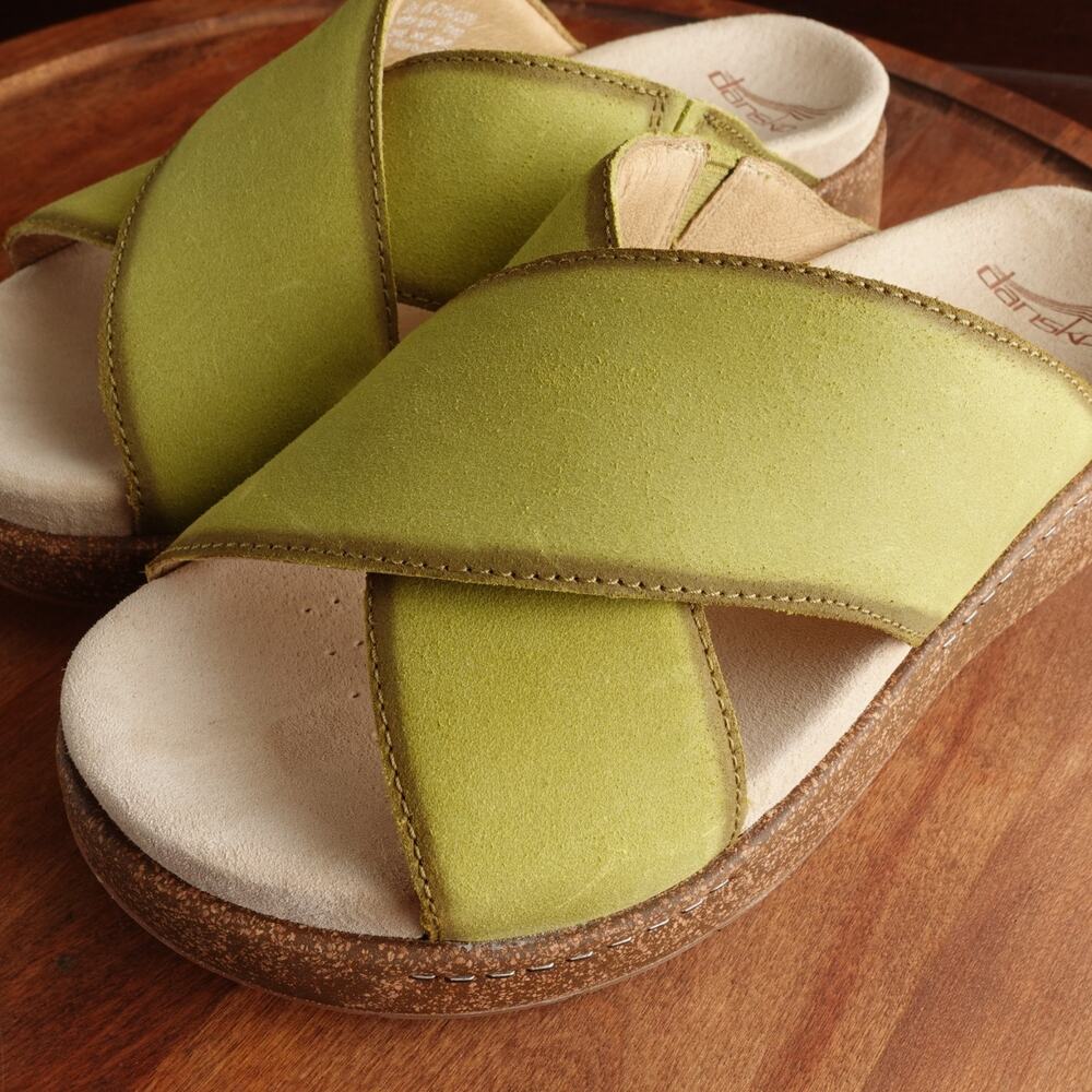 Dansko Sandals Women SZ EU 40 US 9.5-10 Green Bridget Suede Comfort Coastal Shoe - Picture 9 of 14